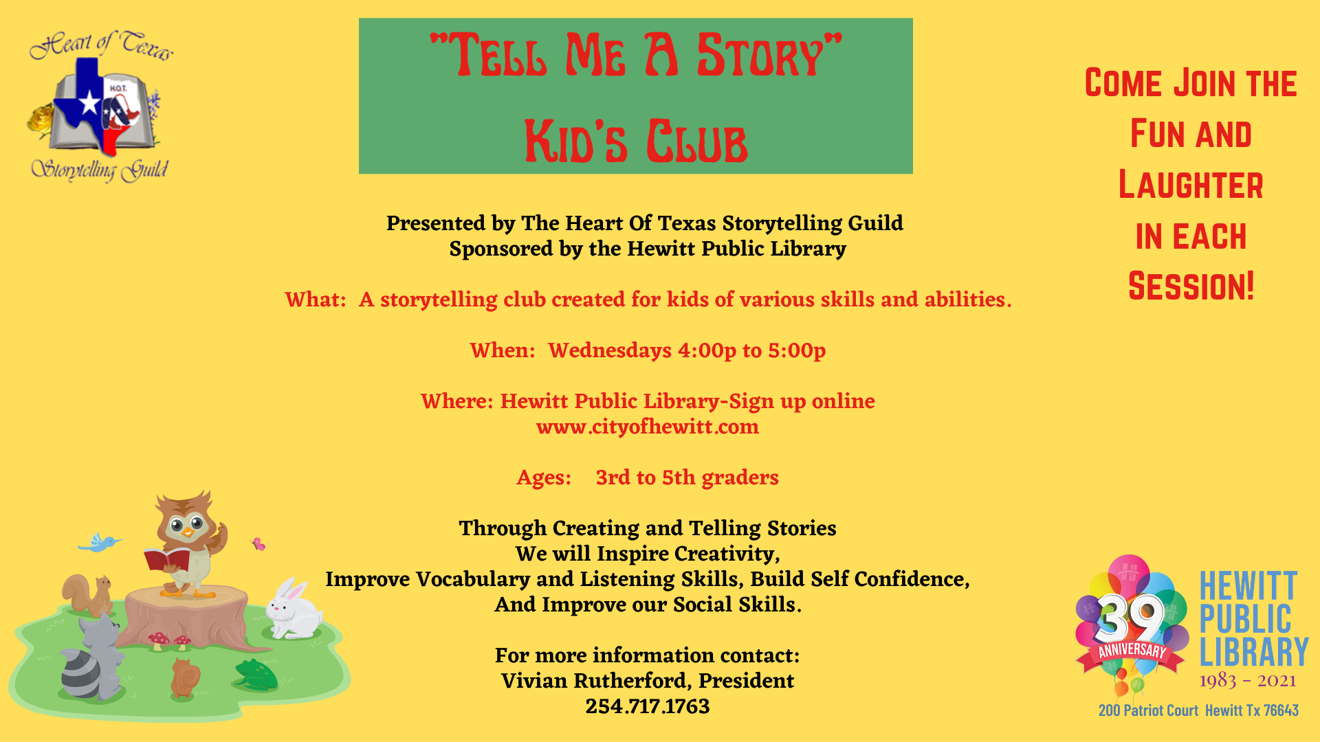 Tell Me a Story Kid's Club